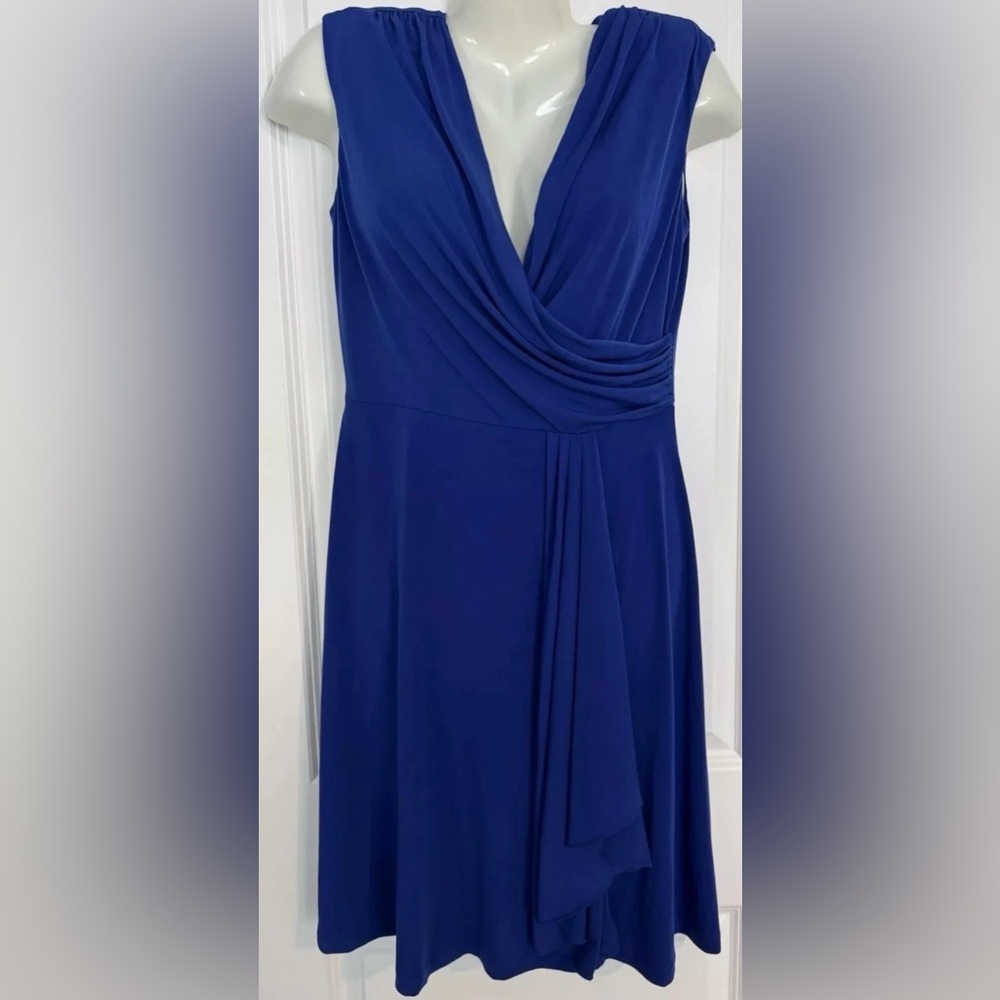 Alyx Royal Blue Faux Wrap Dress Size Medium